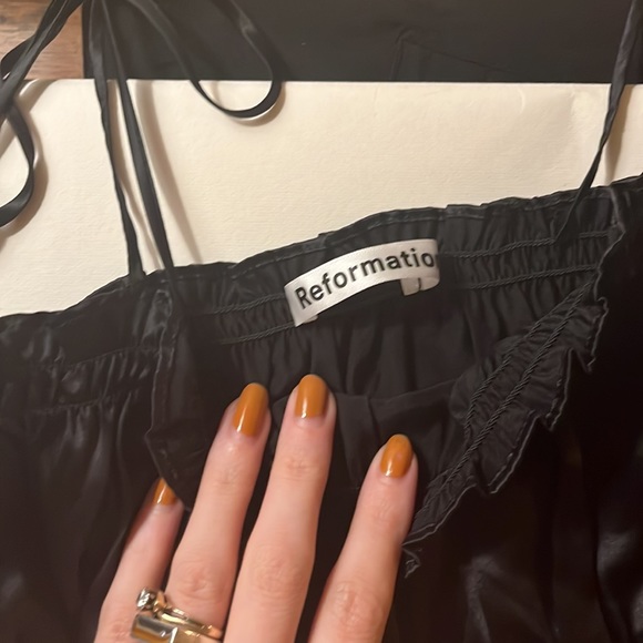 Reformation Nicky Top in Black Silk New with Tags - Picture 5 of 5